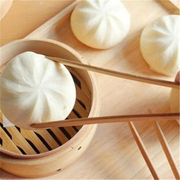 2Pcs 18cm Bamboo Wood Wooden Food Toast Salad Tongs Toaster Bacon Sugar Ice Tea Tong Tea Clips Teaware For Kitchen Apsilon