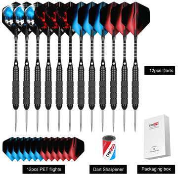 CyeeLife - Darts Set - 6/12 Stuks - 24G Stalen Naalden - Valbestendig - Professioneel - Voor Buiten - 24G Apsilon