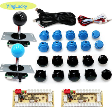 Arcade 2 Player Zero Delay Kit Mando Arcade Usb Encoder To Pc Rasberry Pi SANWA Push Button Joystick Usb Arcade Cabinet Apsilon