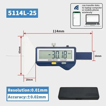 SHAHE Digital Depth Gauge 0-25mm/0-50 mm Tread Depth Gauge For Car Tire Digital Depth Calipers Measuring Tools Apsilon