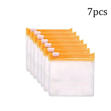 Set van 7 Pillenzakjes - Herbruikbaar en Zelfsluitend - 7 Kleuren - Geneesmiddelen Organizer - Voor Reizigers - Model 7pcs Apsilon