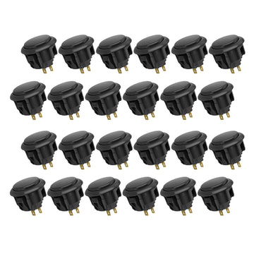 QANBA D-lite Arcade Buttons Snap-In Arcade Game Sticks DIY Kit 30mm 24mm (Boxed)24Pcs Apsilon