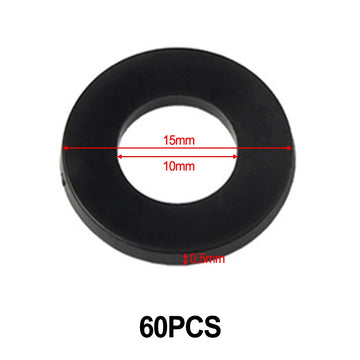 60pc Fitting Rings Washer White Plastic For Door Hinge 0.5-1.2mm Nylon Gasket High Temperature Insulation Flat Gasket Apsilon