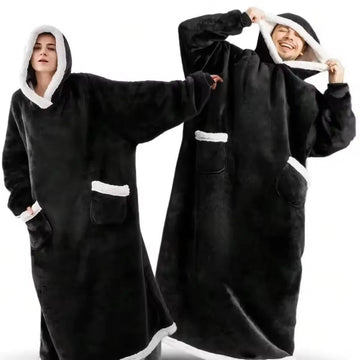 Super Lang - Flanellen Dekbedpyjama - Met Mouwen - Oversized - Winter - Voor Dames en Heren - Model 180cm Apsilon