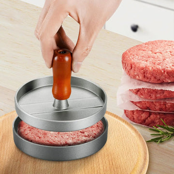 Hamburgerpers - Roestvrijstaal - Anti-Aanbak - Met 100 Vellen - Burger Maker - Voor Thuiskoks - StandaardModel Apsilon