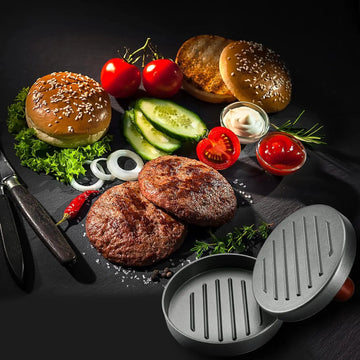 Hamburgerpers - Roestvrijstaal - Anti-Aanbak - Met 100 Vellen - Burger Maker - Voor Thuiskoks - StandaardModel Apsilon