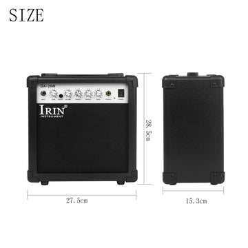 IRIN - Elektrische Gitaarversterker - 20W - Afstemmingsfunctie - Gitaar - Voor Gitaristen - GA-20W Apsilon