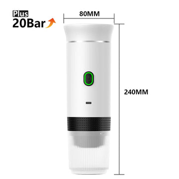 Draadloos Elektrisch - Portabele Espresso Koffiemachine - 3-in-1 Capsule en Poeder - Koffiemaker - Voor Reizigers en Kampeerders Apsilon