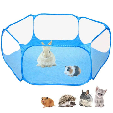 Draagbare Serie - Dierenkooi - Transparant - Vouwbaar - Speelpen - Voor Kleine Huisdieren - Model Standaard Apsilon