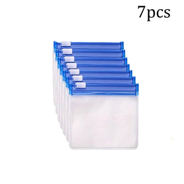 Set van 7 Pillenzakjes - Herbruikbaar en Zelfsluitend - 7 Kleuren - Geneesmiddelen Organizer - Voor Reizigers - Model 7pcs Apsilon