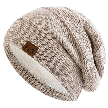 Winter Collectie - Beanie Muts - Slouchy Design - Met Bont Voering - Gebreide - Voor Heren en Dames Apsilon