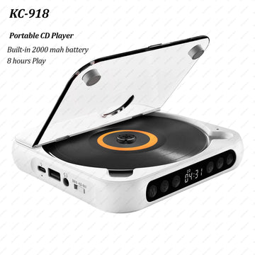 KC-918 - Draagbare Bluetooth CD-speler - Multi-Mode - Stofdicht - Muziekspeler - Voor Muziekliefhebbers - Model KC-918 Apsilon