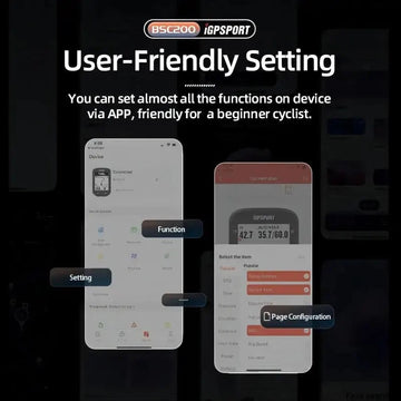 IGPSPORT - GPS Fietscomputer - Draadloos - Route Navigatie - Fiets - Voor Fietsers - Model BSC200 Apsilon