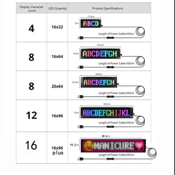 LED Ogen - LED Matrix Paneel - Fel RGB Lichten - App Besturing - Scrollend - Voor Vrachtwagen - Model 2121 Apsilon