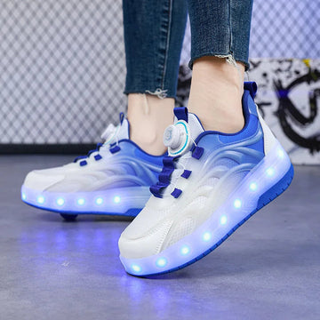 LED Roller Serie - Rollerschaatsen - Lichtgevende Wielen - USB Opladen - Skate - Voor Kinderen - Model Pro Apsilon