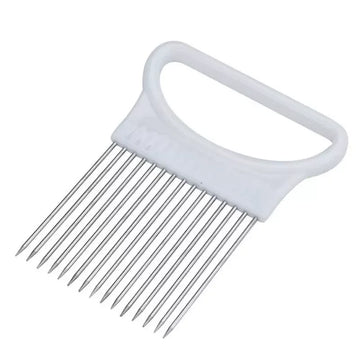 Effortlessly Slice Onions with this 1pc Colorful Onion Slicer Kitchen stainless steel potato chip onion holder Apsilon