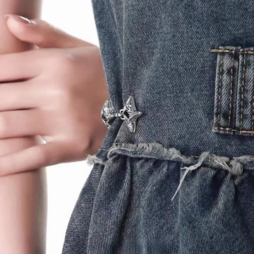 Temperament Four Pointed Star Waist Tightening Tool,Fixed Waist Buckle. Adjustable Waist Buckle, Fashionable Jeans. Apsilon