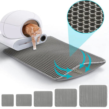 Katten Serie - Kattenbakmat - Waterdicht - Antislip - Vulling Vanger - Voor Katten - Groot Model E Apsilon