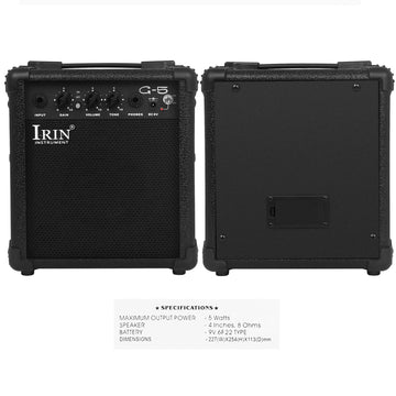 IRIN - Elektrische Gitaarversterker - 20W - Afstemmingsfunctie - Gitaar - Voor Gitaristen - GA-20W Apsilon