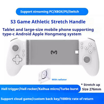 Memo S3 Uitrekbare Gamecontroller Type-C Hall Effect Joystick Voor Android iOS en Tablets Gamers Apsilon