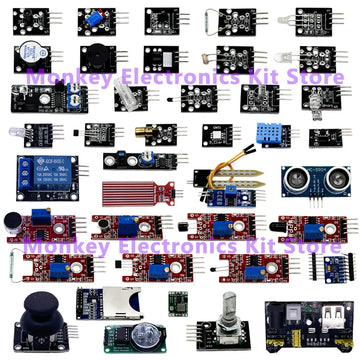 45 in 1 Sensors Modules and 16 Kinds Starter Kit For Arduino Raspberry Pi , Better Than 37 in 1 With Box DIY UNO R3 MEGA2560 Apsilon