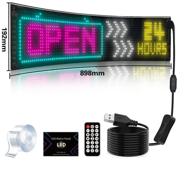 LED Ogen - LED Matrix Paneel - Fel RGB Lichten - App Besturing - Scrollend - Voor Vrachtwagen - Model 2121 Apsilon