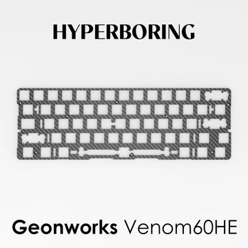 Geonworks Venom 60HE Keyboard Plate 6.25u 7u in FR4 Aluminium CF Sound Foam Pack Apsilon