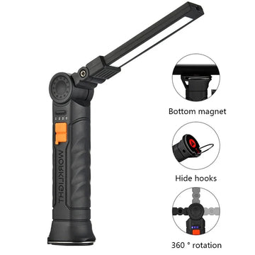 COB LED Serie - Draagbare Zaklamp - USB Opladbaar - Magnetisch - Werklamp - Voor Kampeerders - Standaard Model Apsilon
