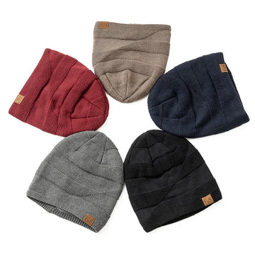 Winter Collectie - Beanie Muts - Slouchy Design - Met Bont Voering - Gebreide - Voor Heren en Dames Apsilon