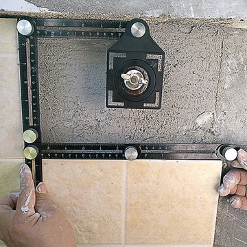 Professional Serie - Multi-Hoek Meetliniaal - Metalen Knoppen - Laser Markeringen - Aluminium Tool - Voor DIY-Gebruikers - Model 25cm Apsilon