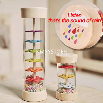 Baby Serie - Houten Speelgoed - Regen Geluid Simulatie - Muziek Schudder - Educatief - Voor Baby's Apsilon