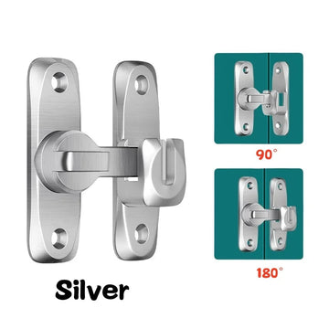 Schuifdeur - Flip Deurslot - 90/180 Graad - Zinklegering - Beveiliging - Voor Thuisgebruikers - Standaard Model Apsilon