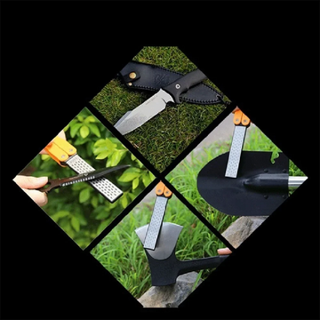 1PCS Portable Folding Pocket Knife Sharpener, Portable Double Sided Diamond Sharpening Stone Outdoor Sharpening Whetstone Apsilon