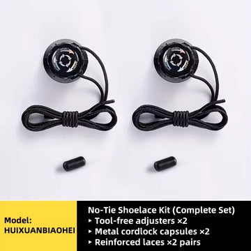 6pcs Set/1 Pair No-Tie Shoe Locks - Rotating Buckles for Sports and Outdoor Shoes - Unisex Quick-Adjust Design - Pre-Installed Apsilon