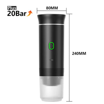 Draadloos Elektrisch - Portabele Espresso Koffiemachine - 3-in-1 Capsule en Poeder - Koffiemaker - Voor Reizigers en Kampeerders Apsilon