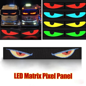 LED Ogen - LED Matrix Paneel - Fel RGB Lichten - App Besturing - Scrollend - Voor Vrachtwagen - Model 2121 Apsilon