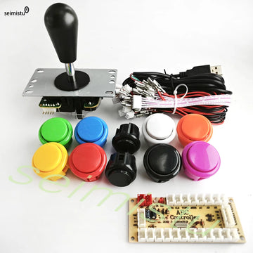 Copy SANWA Kit Game Machine Arcade Console DIY Kit Push Buttons For PC Raspberry Pi Zero Delay USB Board Controller Apsilon