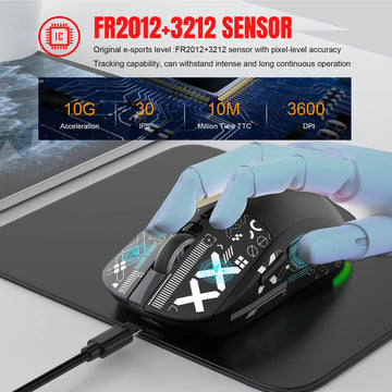 T90 Serie - Draadloze Bluetooth Muis - Opladbaar - Stil Schakelaars - RGB - Voor Gamers - Model T90 Apsilon