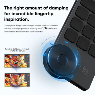 XPPen - Draadloze Afstandsbediening - Aangepaste Sneltoetsen - Bluetooth 5.0 - Grafische Tablet - Voor Ontwerpers - Express Key Apsilon