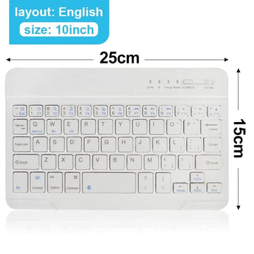 Bluetooth Serie Toetsenbord - Draadloos - Multi-Platform - Compact - Voor iPad Gebruikers - Model 7/10 Inch Apsilon