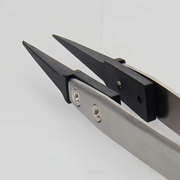 1PCS of ESD anti-static precision tweezers - anti-static tips, heavy-duty metal construction suitable for electronics Apsilon