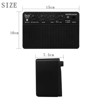 IRIN Audio - Elektrische Gitaar Bas Versterker - 10W - Oplaadbaar - Draagbaar - Geluid - Voor Gitaristen Apsilon