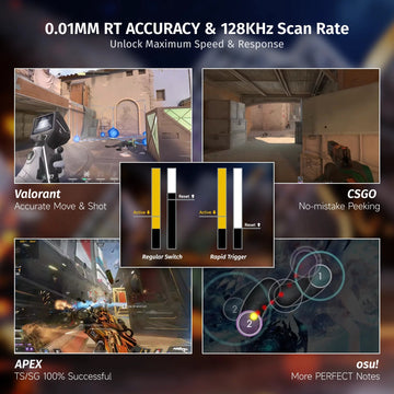 Attack Shark X68 HE - Magnetisch Toetsenbord - 8KHz Rapid Trigger - 0.01mm Nauwkeurigheid - Gaming - Voor Gamers - Model X68 HE Apsilon