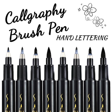 Calligrafie - Pennenset - 4 Stuks - Zwart - Fijne Markers - Handlettering - Voor Beginners - Manga Pen Apsilon