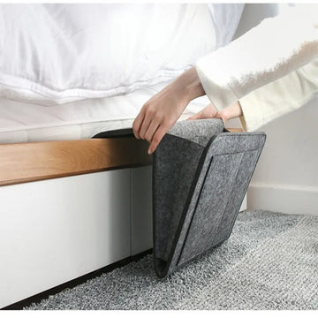 Storage Hang Bag Felt Dormitory Bed Sofa Bedroom Carpet Store Content For CD Magazines, Stationery Pad Mobile Phones Sundries Apsilon