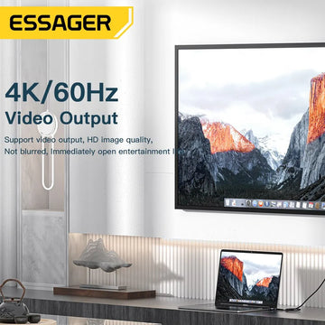 Essager PD 100W Magnetic USB C OTG Adapter Fast Charging Type C Magnet Connector 20Gbp Data Sync 4K@60Hz For Macbook Laptop Apsilon