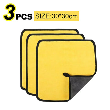 Car Wash Microfiber Towel 30x30/60CM Car Cleaning Drying Cloth Hemming Car Care Cloth Detailing Car Wash Towel Apsilon