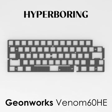 Geonworks Venom 60HE Keyboard Plate 6.25u 7u in FR4 Aluminium CF Sound Foam Pack Apsilon