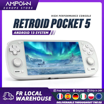 Retroid Pocket - Handheld-spelconsole - 5.5'' AMOLED-scherm - Android 13 - Videospellen - Voor gamers - Retroid Pocket 5 Apsilon