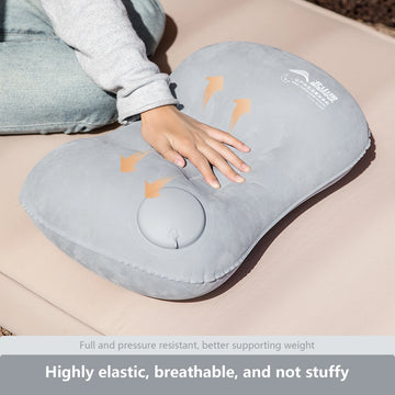 BISINNA Camping Inflatable Pillow Portable Ultralight Travel Hiking Air Sleeping Pillow for Neck and Lumbar Support Apsilon
